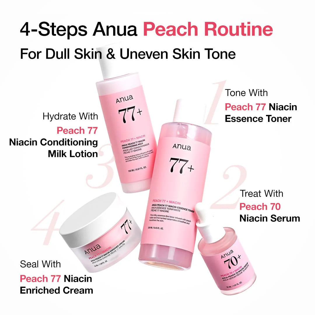 Anua - Peach 77 Niacin Essence Toner - Tonique hydratant [2025 Version - 250ml]