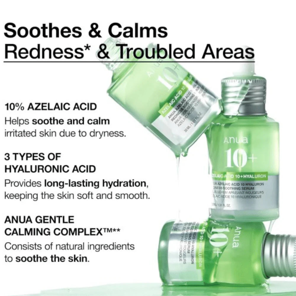 ANUA Azelaic Acid 10 Hyaluron Soothing Serum (30ml)